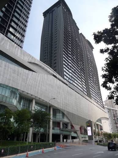 KL Gateway Residences Bangsar South towers above KL Gateway Mall
